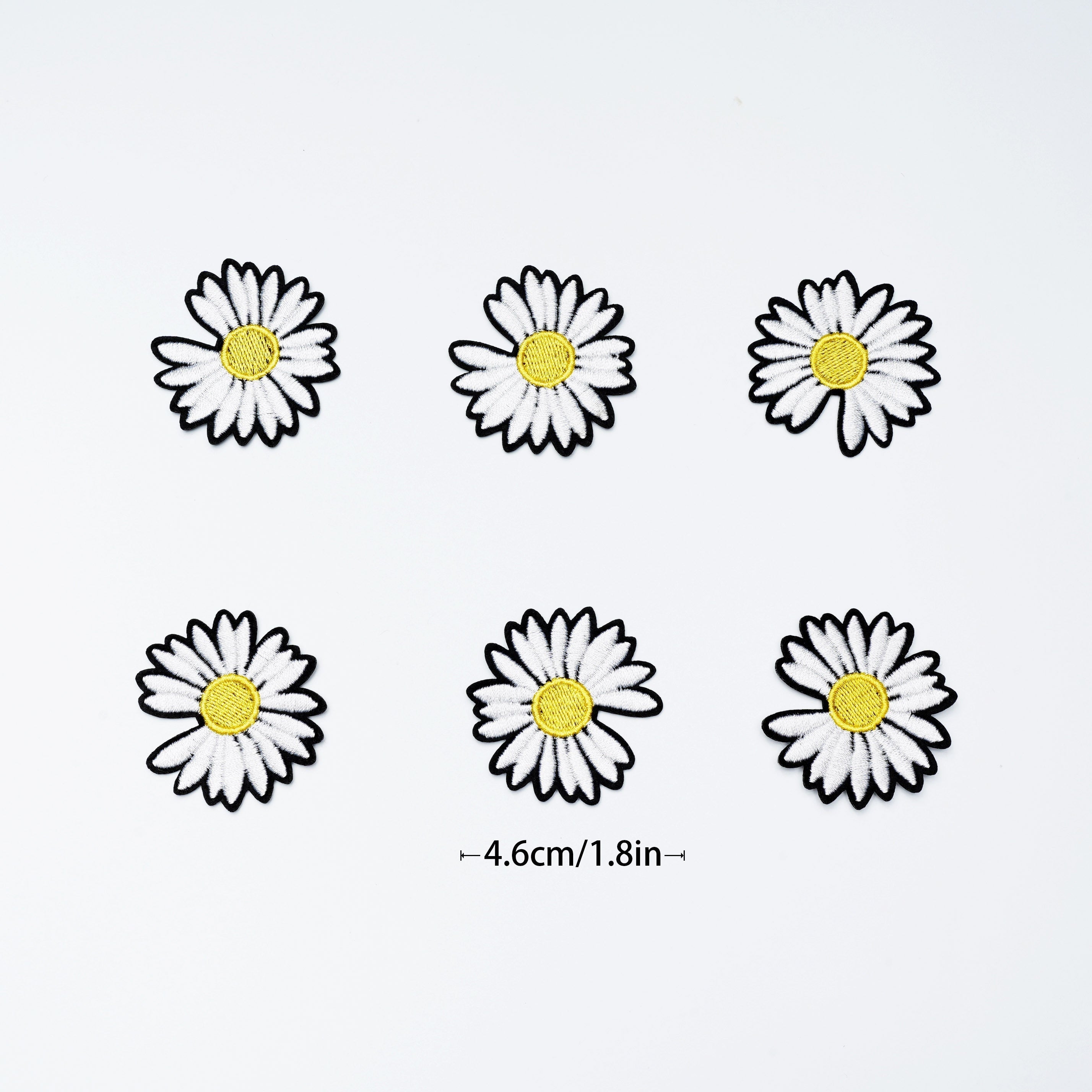 Ironing Cloth Patches Set 42pcs Embroidery Designs for Girls Sunflower Chrysanthemum Butterfly