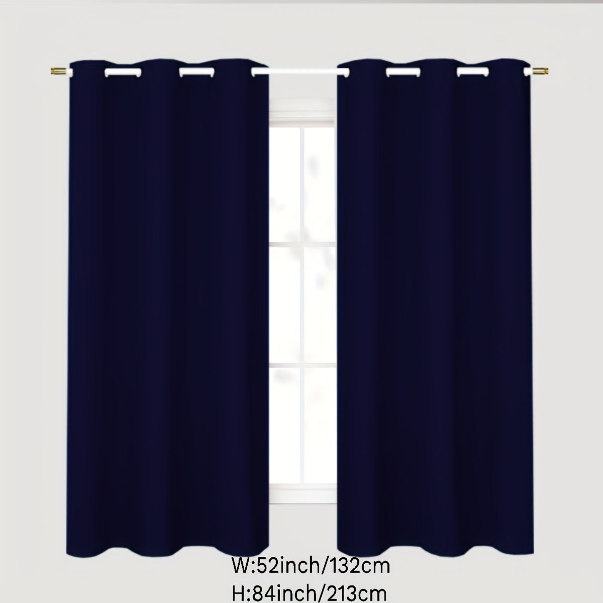 Gray Blackout Curtains for Bedroom Living Room Thermal Insulation Noise Reduction 1PC