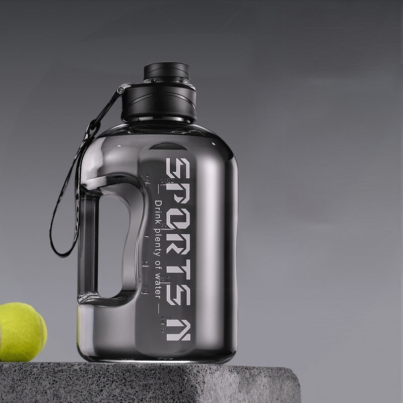 Large 1700ml Sports Water Bottle with Straw Durable PC Material for Gym Travel Camping
