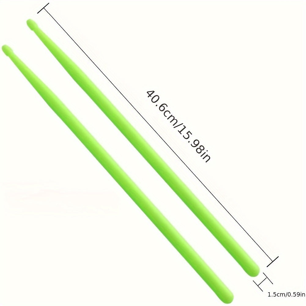Fluorescent Green Nylon Light-Up Drumsticks for Professionals and Beginners