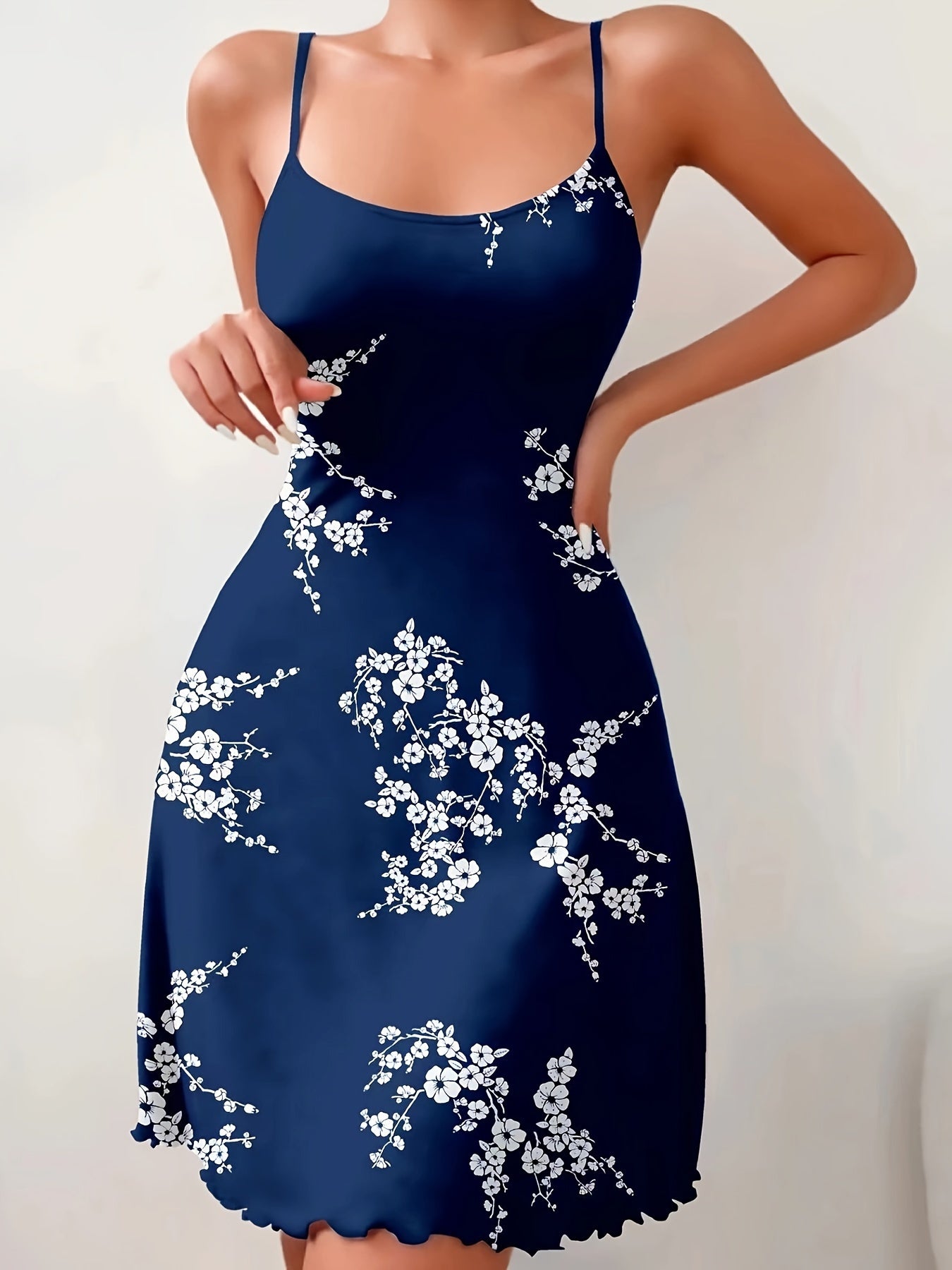 Women's Elegant Casual Dresses Polyester Spaghetti Strap Print All-Season