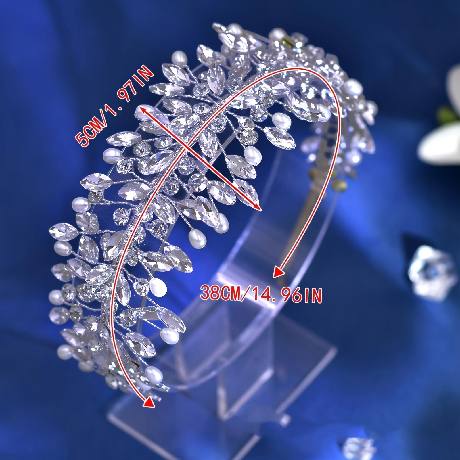 Ayollar uchun to'y bosh bandi Rhinestone Tiara to'y soch aksessuari Elegant French Style