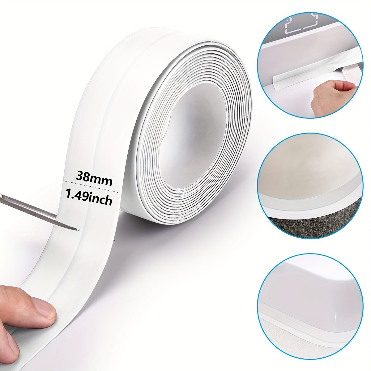 Self-Adhesive Marble Caulk Tape Sealant Strip for Bathroom and Toilet