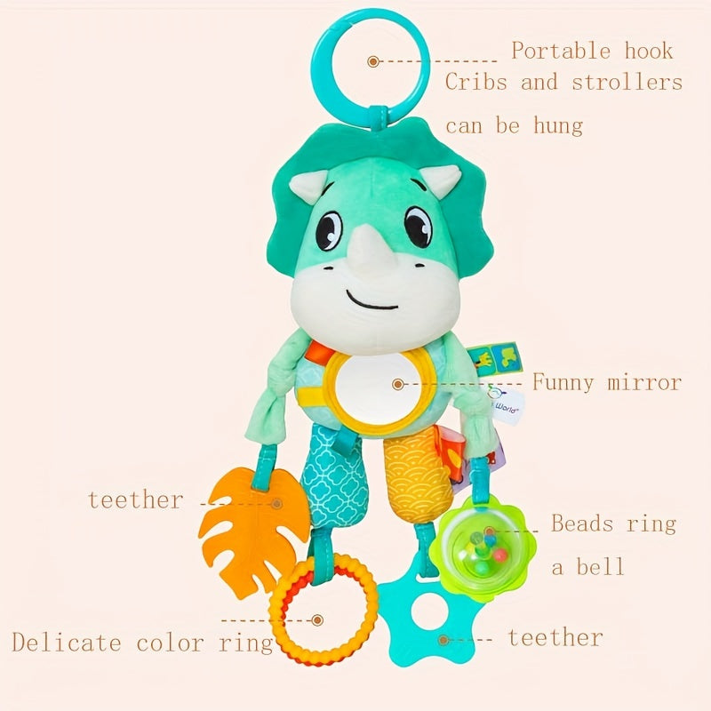 Kichkina bolalar uchun mo'ljallangan yumshoq o'yinchoqlar, yorqin osma shovqinli o'yinchoqlar, tishlagichlar 0-3 oy