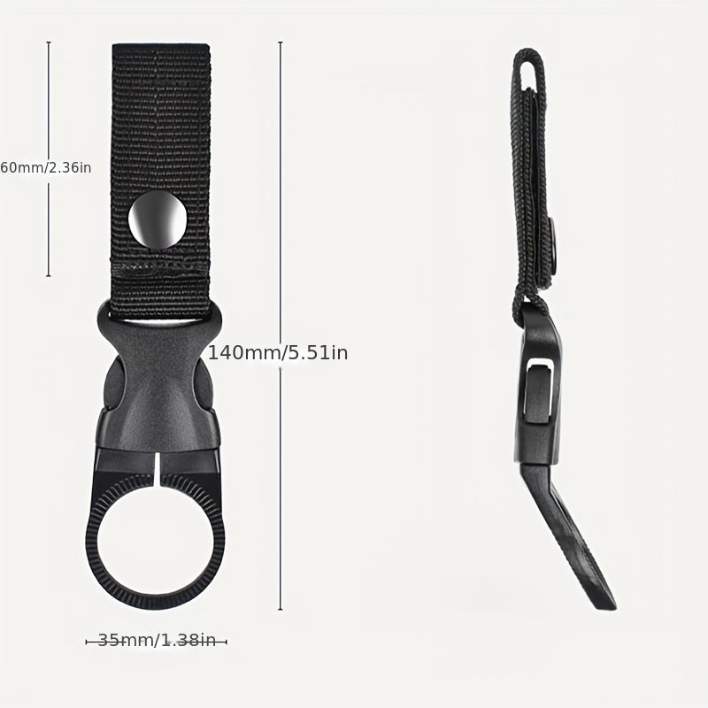 Nylon Water Bottle Holder with Carabiner Clip for Hiking Camping Outdoor Activities