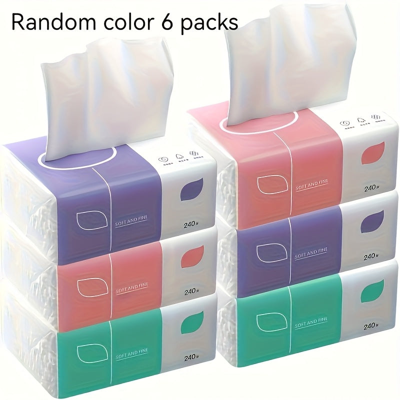 4-Ply Facial Tissues Pack of 2/4/6 Recyclable Durable Absorbent for Face Toilet Napkin