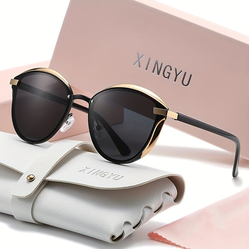 Women's Frameless Sunglasses Set with Gift Box for Outdoor Activities and Driving