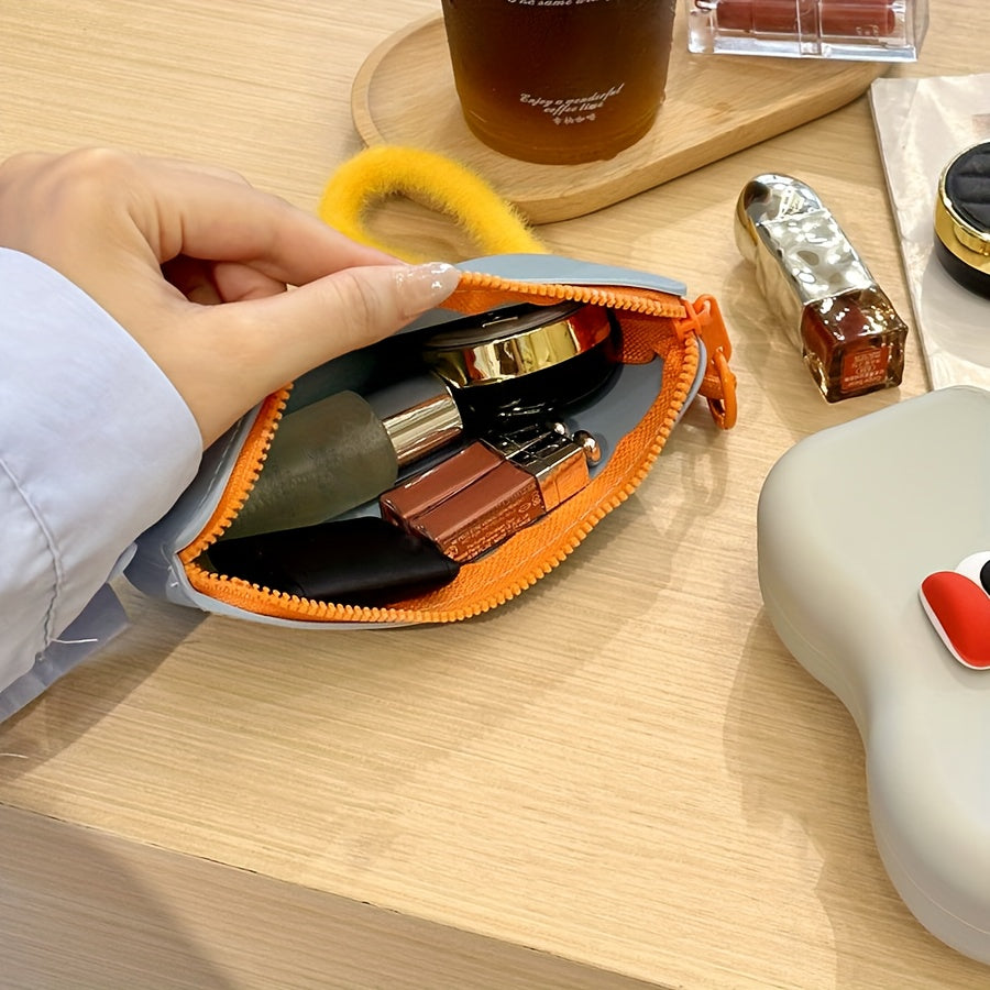 Chiroyli silikon ko'zoynak qutisi, zipper va yorqin tassel bilan - aksessuarlaringizni tartibda saqlash uchun ideal