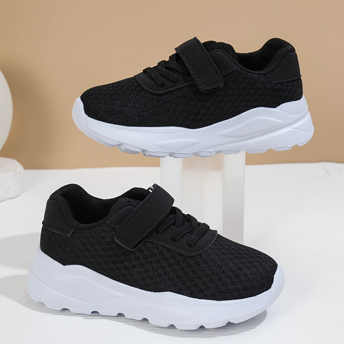 Boys Breathable Casual Sports Shoes Solid Color Fabric Sneakers for Kids