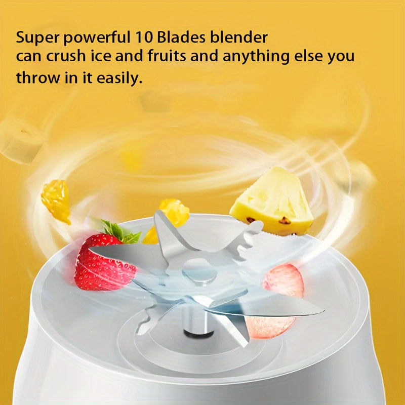 Dual Cup Portable Electric Juicer Set USB Rechargeable Lithium Battery Travel Home Outdoor