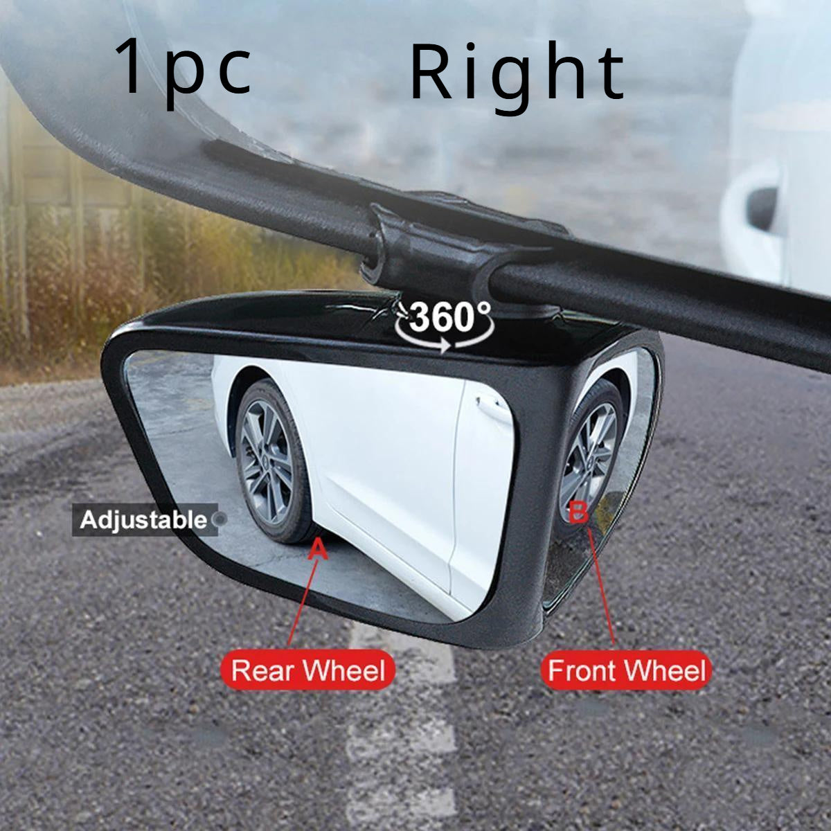 High Definition Blind Spot Mirror with 360° Adjustability Wide-Angle View for Trucks SUVs Cars