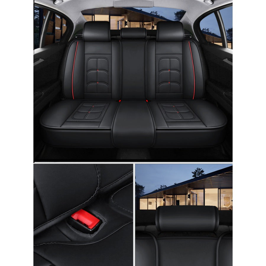 Универсальный чехол на автомобильное сиденье из искусственной кожи для пятиместного автомобиля с полной защитой