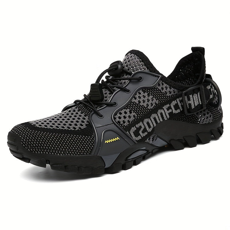 Men's Breathable Knitted Sneakers for Hiking Climbing Outdoor Non-Slip Summer