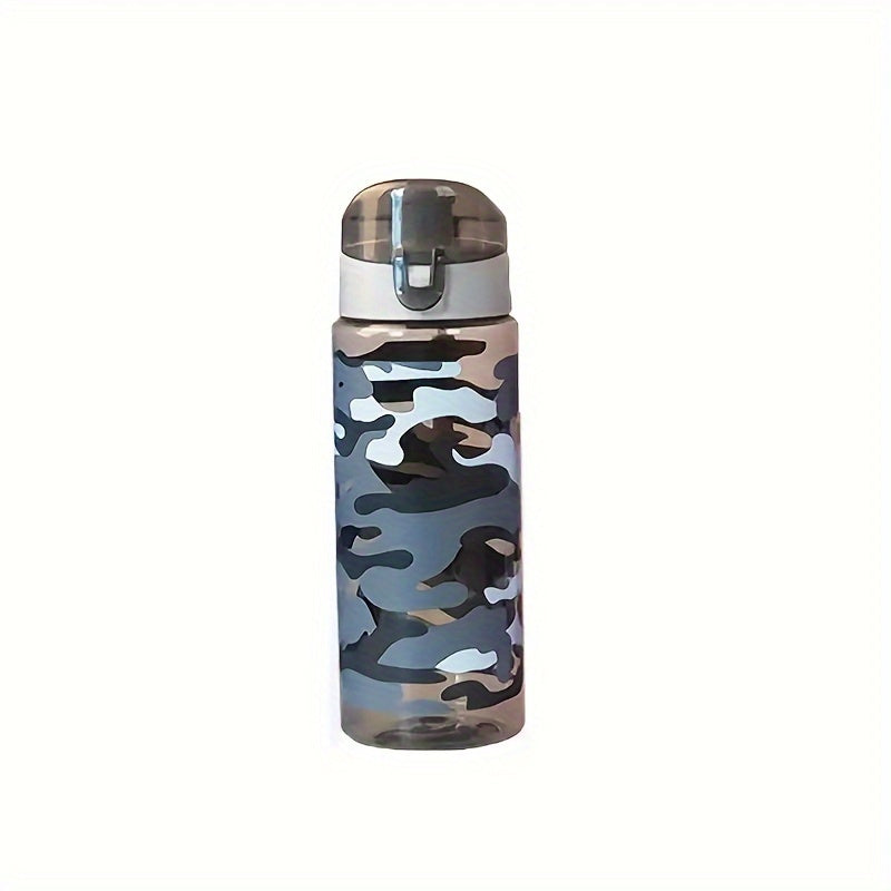Camouflage Water Bottle 600ml for Camping Hiking Fitness Outdoor Activities