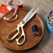 Golden Stainless Steel Fabric Scissors Heavy-Duty Tailor Shears for Sewing and Dressmaking