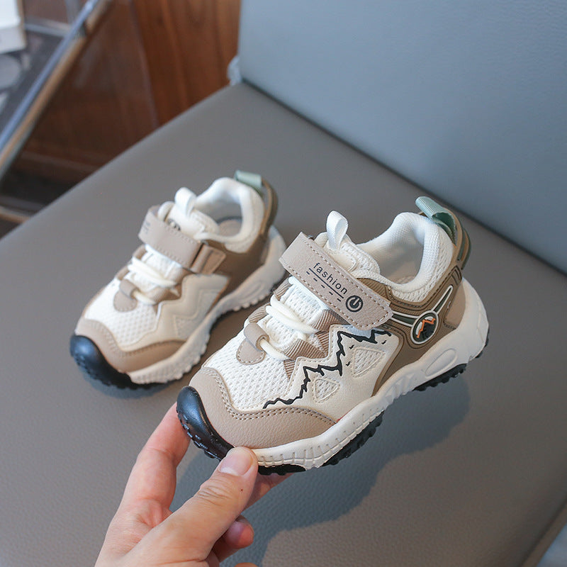 Детские сетчатые кроссовки для мальчиков и девочек, нескользящие, удобные для бега и походов