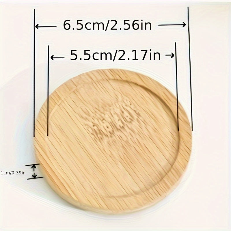 Round Bamboo Coaster for Cups Water Cup Insulation Mat Tea Cup Mat