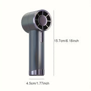 USB Rechargeable Handheld Mini Fan with 5-Speed Adjustable Outdoor Cooling and LED Display