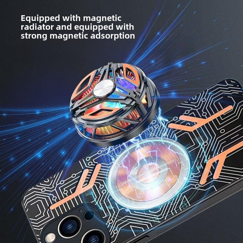 Compact USB-Powered Gaming Phone Cooler with Semiconductor Refrigeration and Magnetic Suction