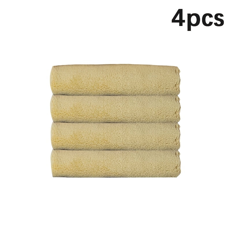 4 ta kvadrat sochiq to'plami, o'lchami 27.94*27.94 sm. Yumshoq, namni yaxshi so'radigan, hammom va uyda foydalanish uchun ko'p maqsadli.