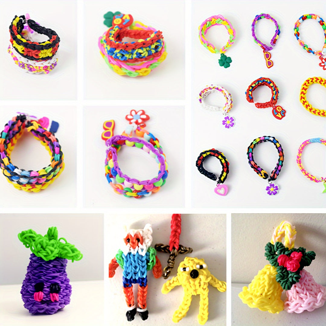 DIY Jewelry Making Kit with Colorful Silicone Bands and Accessories for Bracelets Watches and Shoes