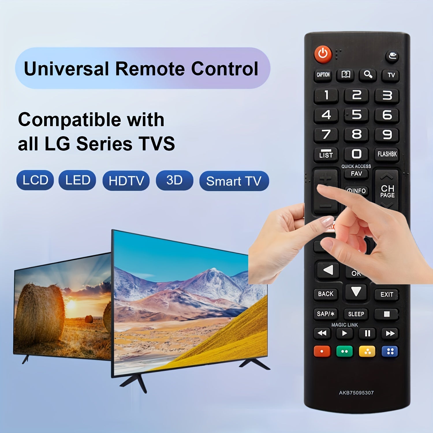 Universal Remote Control for LG Smart TVs Infrared Ergonomic Model 2005