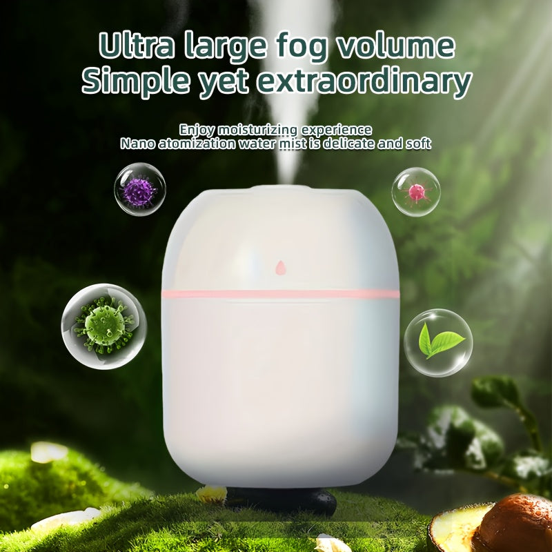 Difusor de aceites esenciales con lámpara LED, humidificador portátil USB, atomización nano silenciosa