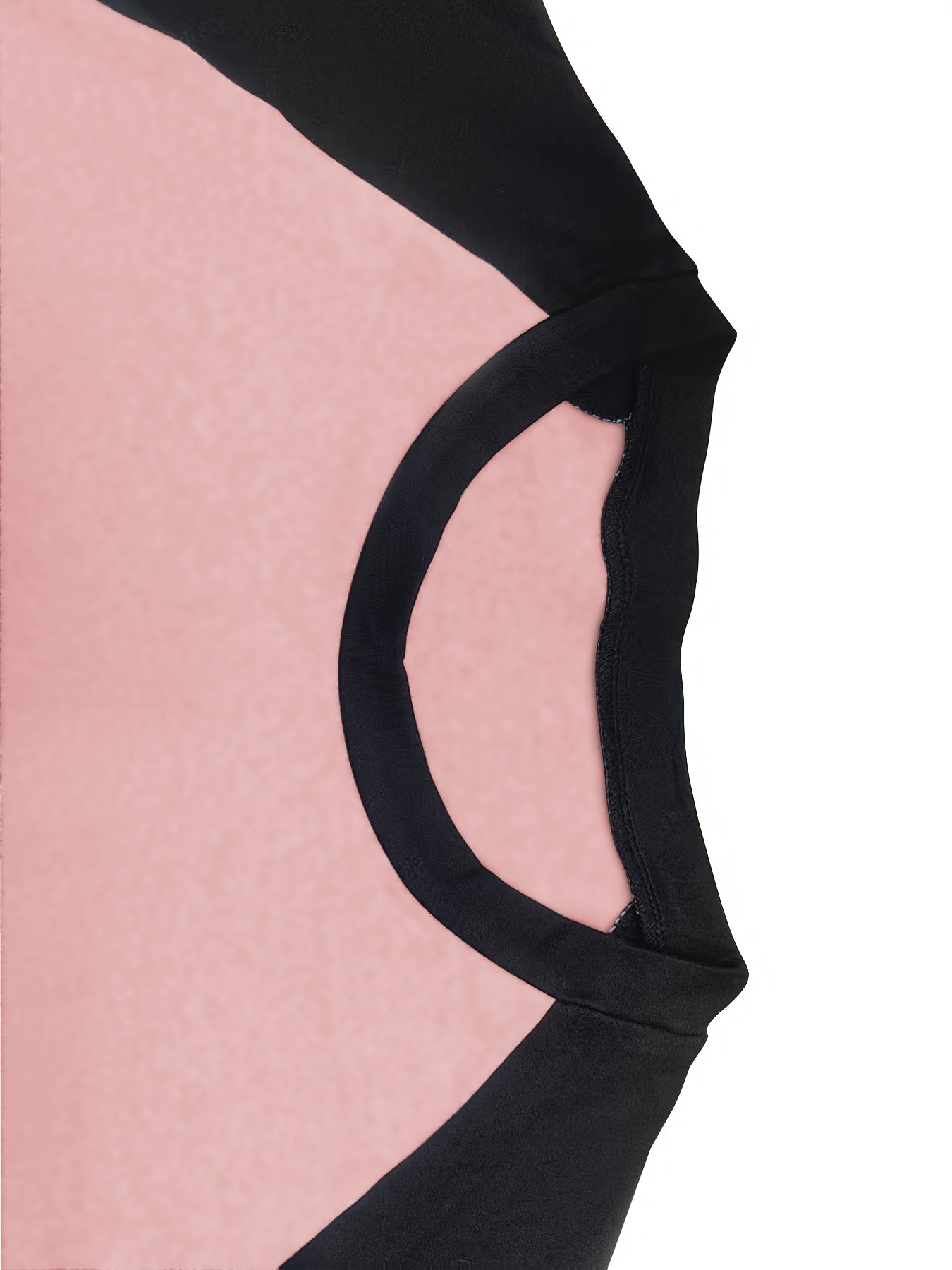 Women's Color-Blocked Black and White Baseball Tee Short Sleeve Oversized Plus Size