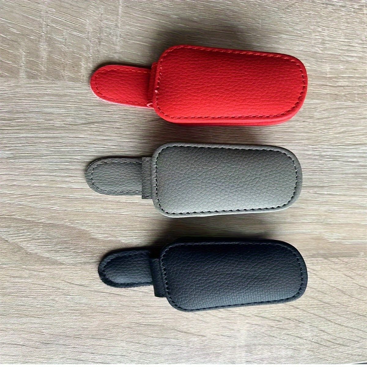 Magnetic PU Leather Car Visor Organizer for Women Durable Eyewear Holder