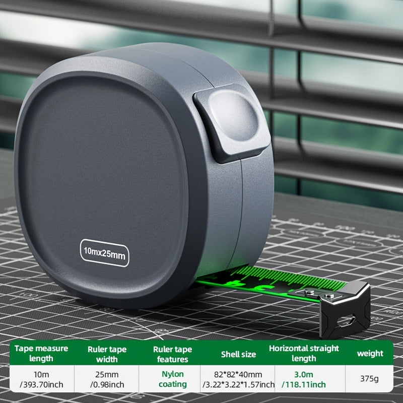 Digital Tape Measure Waterproof ABS Self-Locking Fluorescent Green 5 7.5 10.1 Meter