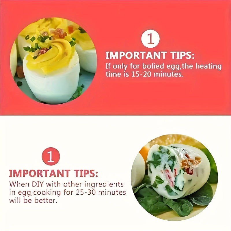 Набор из 6 силиконовых пароварок для яиц для идеально приготовленных яиц, антипригарные, термостойкие
