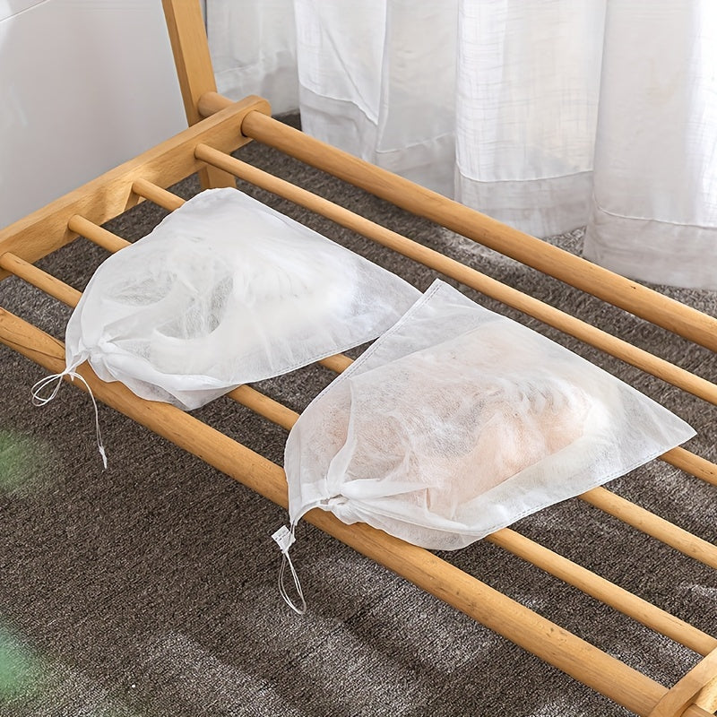 10 Pcs Dustproof Shoe Covers Non-Woven Waterproof Shoe Bags for Household Use