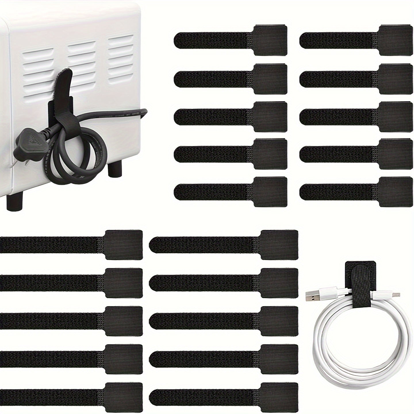 Set of 10-20 Nylon Cord Organizers for Kitchen Appliances