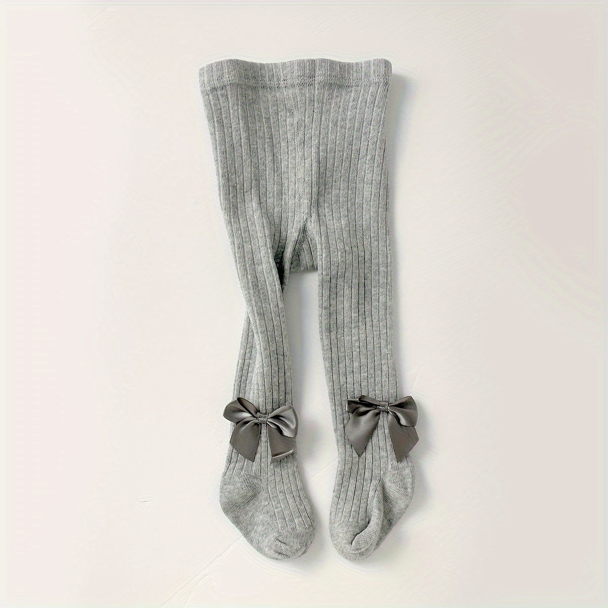 Girls' Knit Pantyhose with Bowknot Solid Color Spring Fall Fashionable Layering