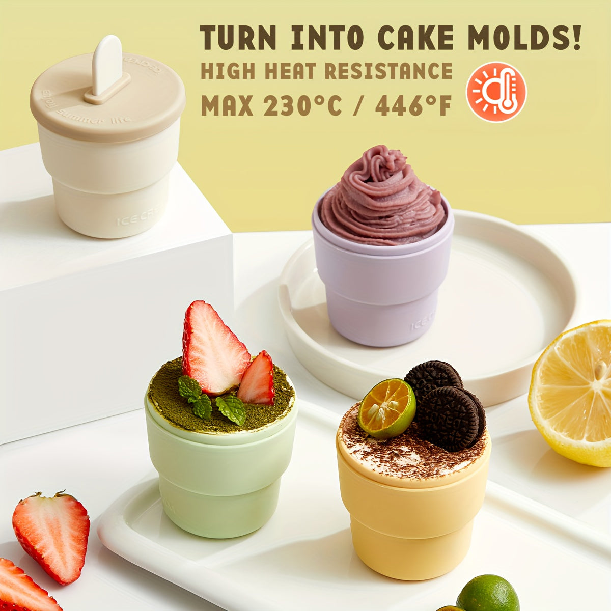 Silicone Ice Cube and Popsicle Mold Set BPA-Free Freezer Safe Summer Treats