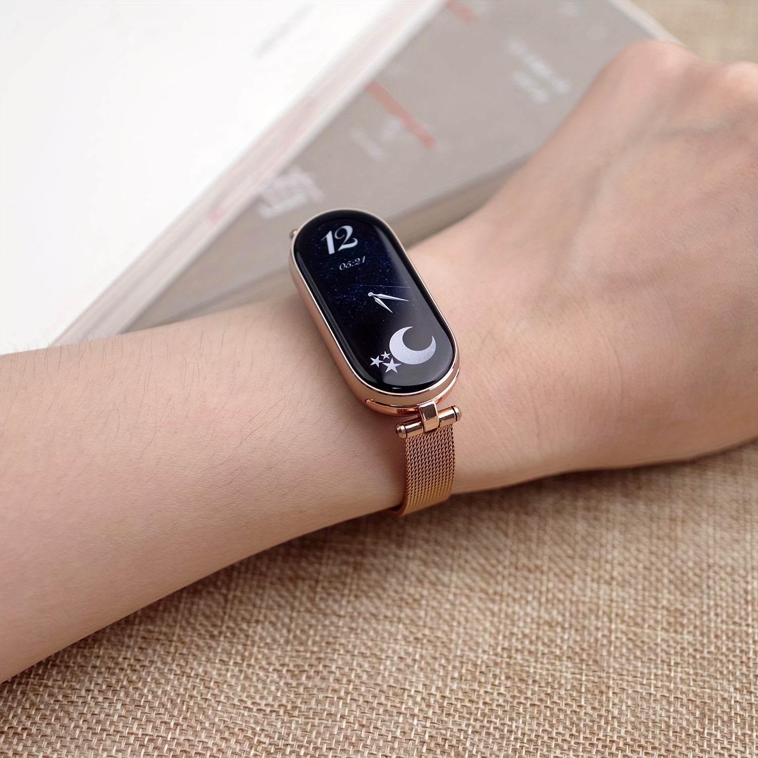 Stainless Steel Milanese Loop Watch Strap for Xiaomi Smart Band 3-9