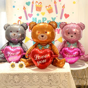 27-Inch Valentine's Day Teddy Bear and Heart Balloon Gift for All Ages