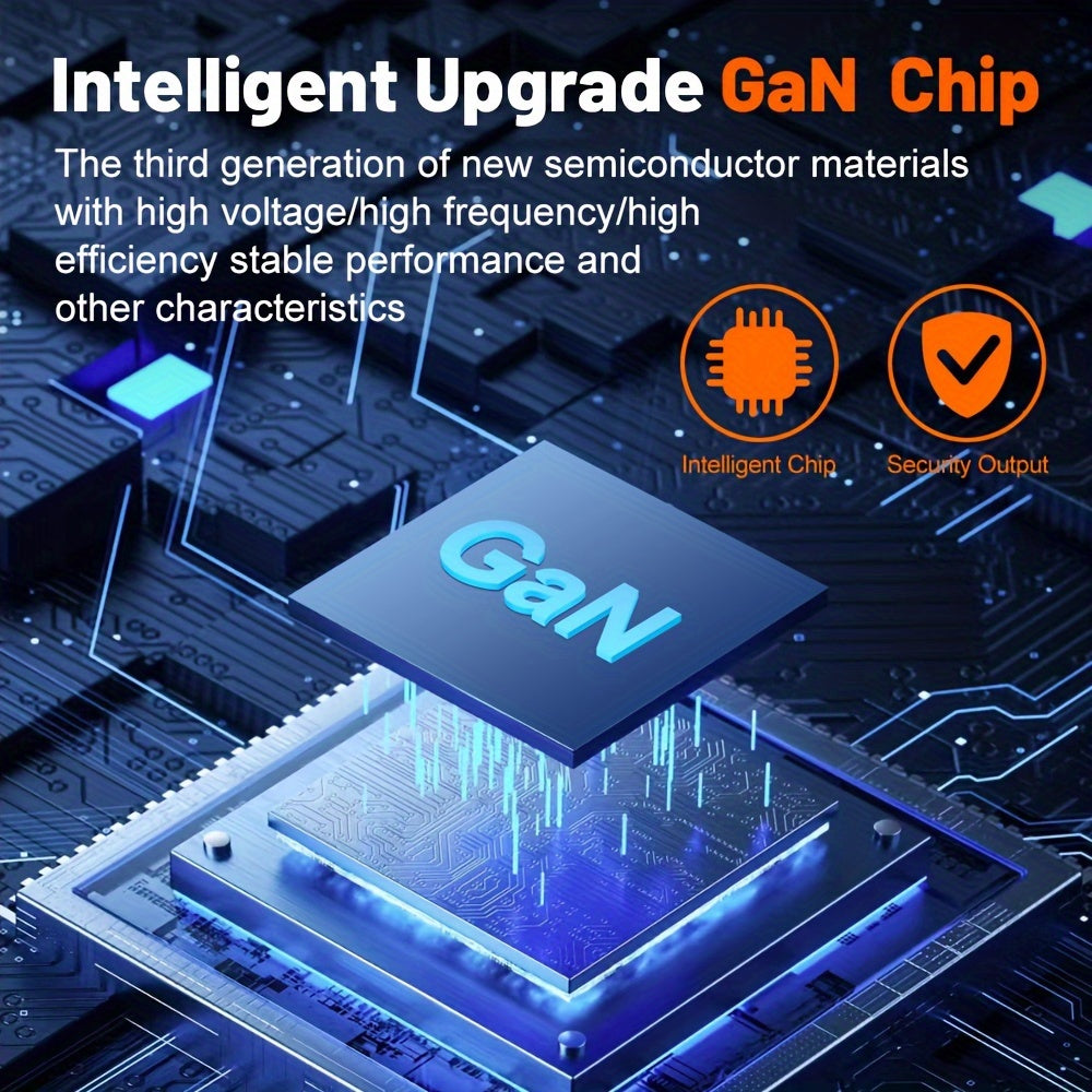 65W PD and 20W USB GaN Wall Charger EU Plug Fast Charging Portable Travel Power Adapter