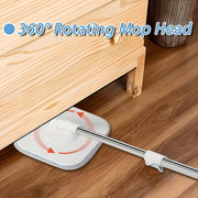 Juego de fregona para el hogar Square con cubo y 2 fregonas, sin necesidad de lavado a mano