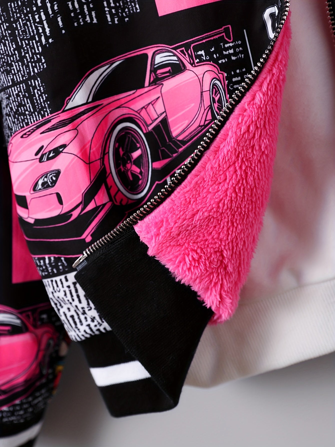 Девочки Флисовая бомбер-куртка в стиле поп-арт на осень-зиму, размеры 130-170