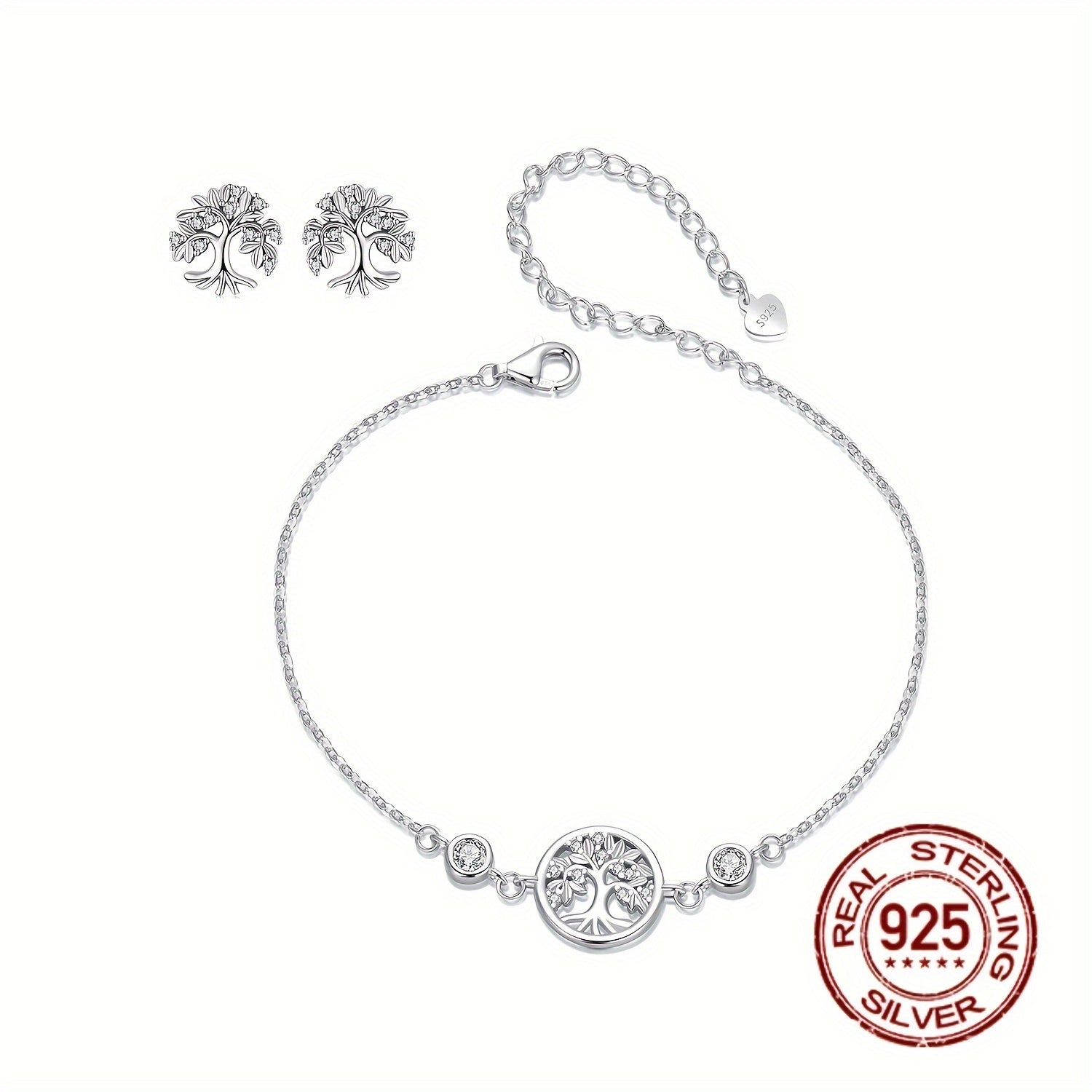 Sterling Silver Plated Hayot Daraxti Marjon Zanjiri Sintetik Zirconia Sentabr Tug'ilgan Kuni - Partiyalar, Ta'tillar va Otalar Kuni uchun Mukammal. Jozibali va Qiziqarli Uslub, Har Mavsum uchun Ideal.