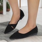 Women's Flat Shoes Pointed Toe Slip-On Casual All-Season Flannel