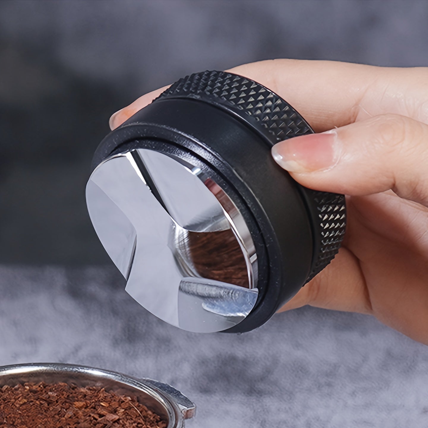 Aluminum Alloy Espresso Tamper Barista Coffee Distribution Tool Adjustable Depth