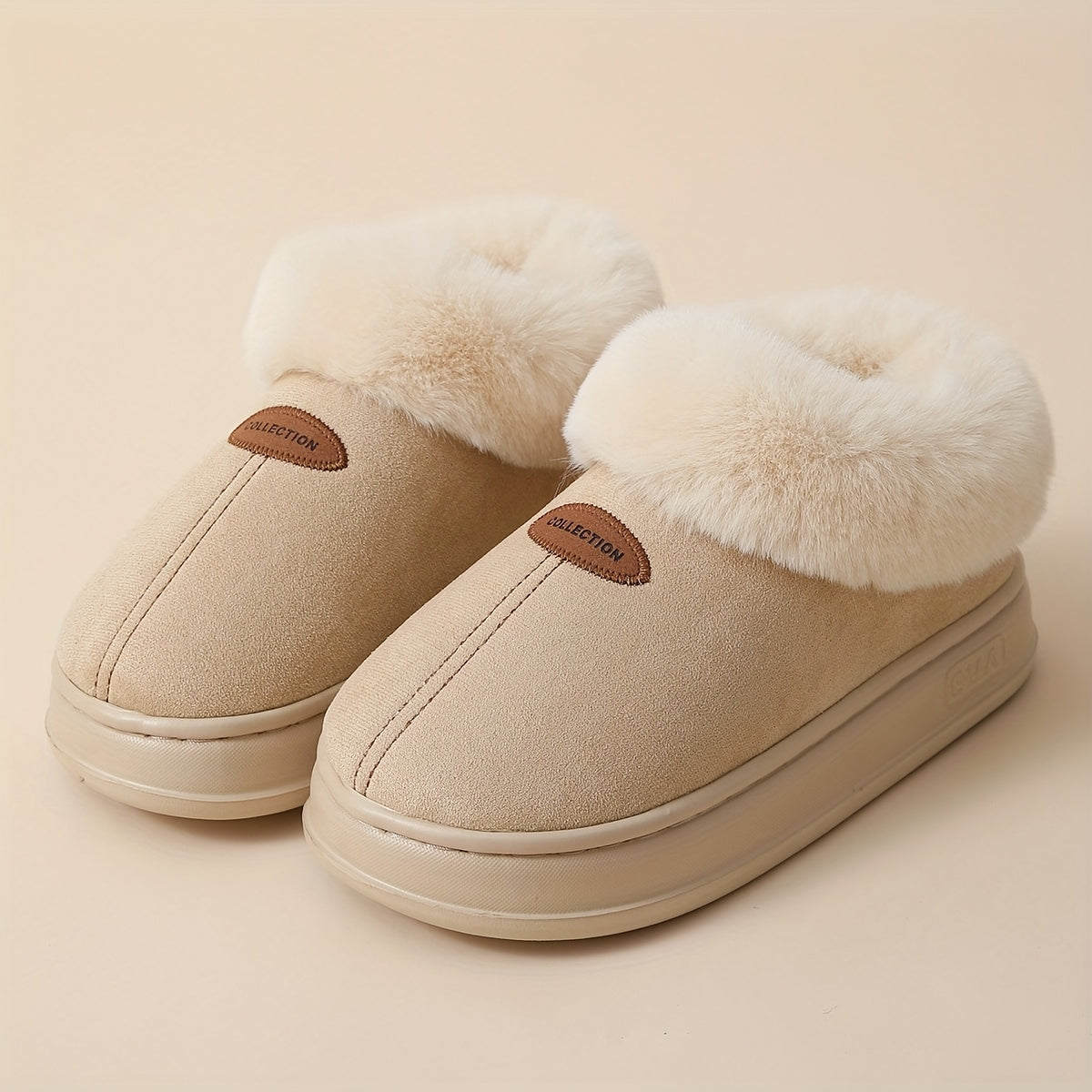 Women's Winter Snow Boots Faux Fur Lined Non-Slip EVA Sole Indoor Outdoor