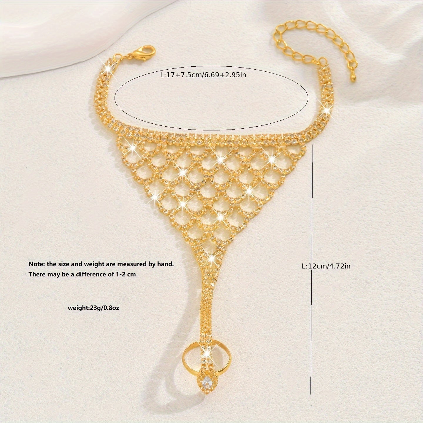 Women’s Hollow-Out Water Diamond Bracelet Claw Chain Jewelry for Party and Gift