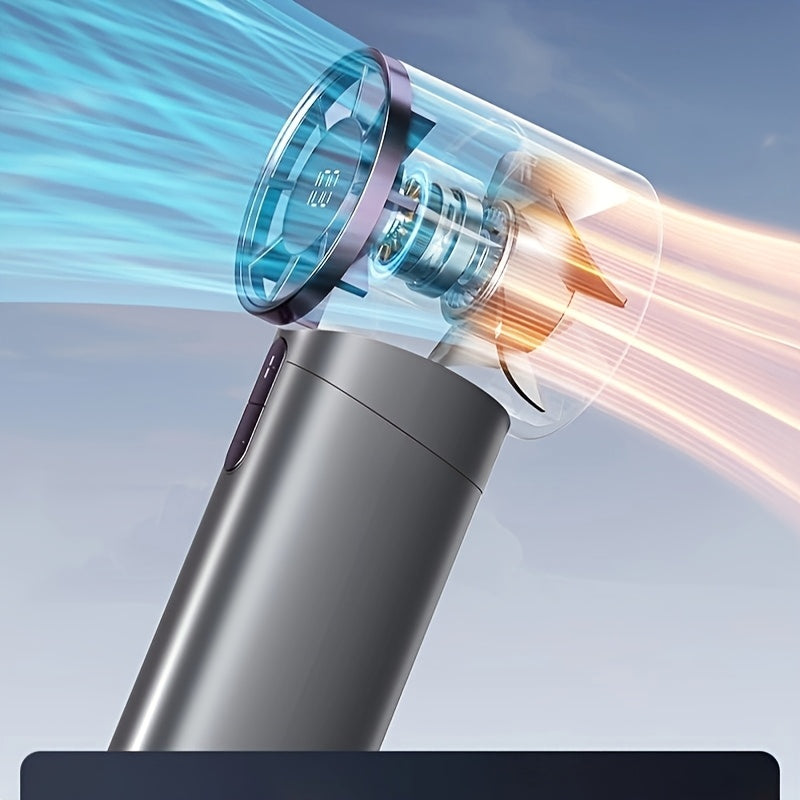 Ручной вентилятор с турбо-режимом на 100 скоростей, перезаряжаемой батареей 3000 мАч, LED-дисплеем