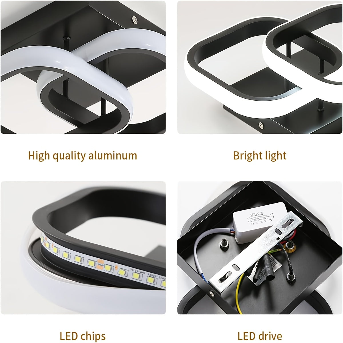 Светильник на потолок из алюминиевого сплава с регулируемой цветовой температурой и диммированием для спальни, ванной комнаты, кухни