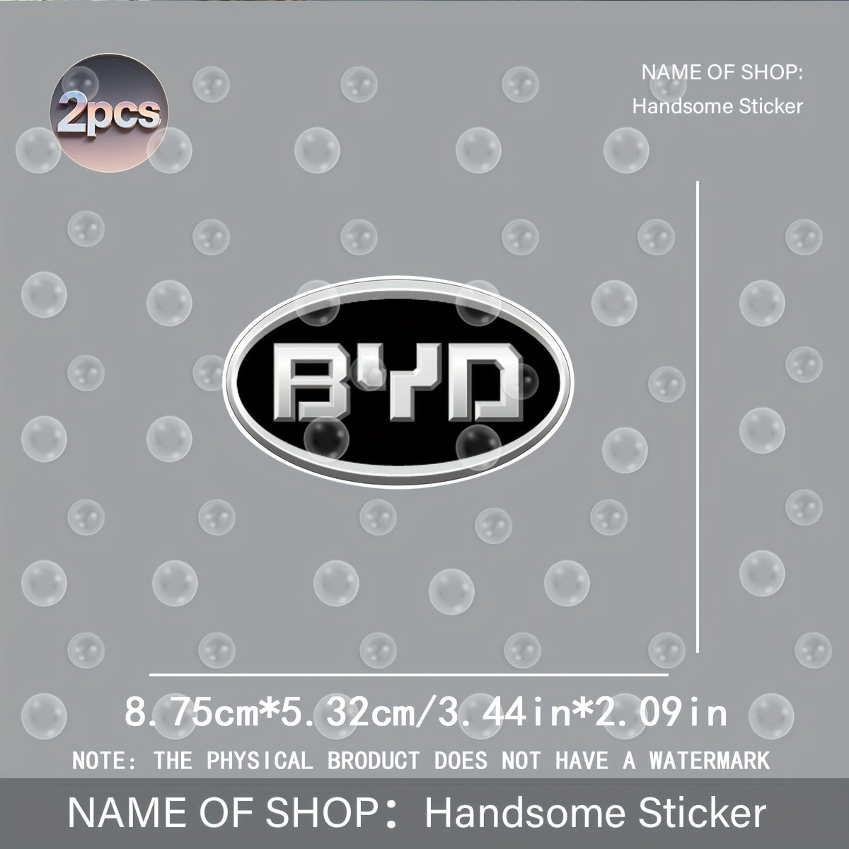 Pack de 2 calcomanías impermeables de vinilo para coche y portátil, pegatinas creativas