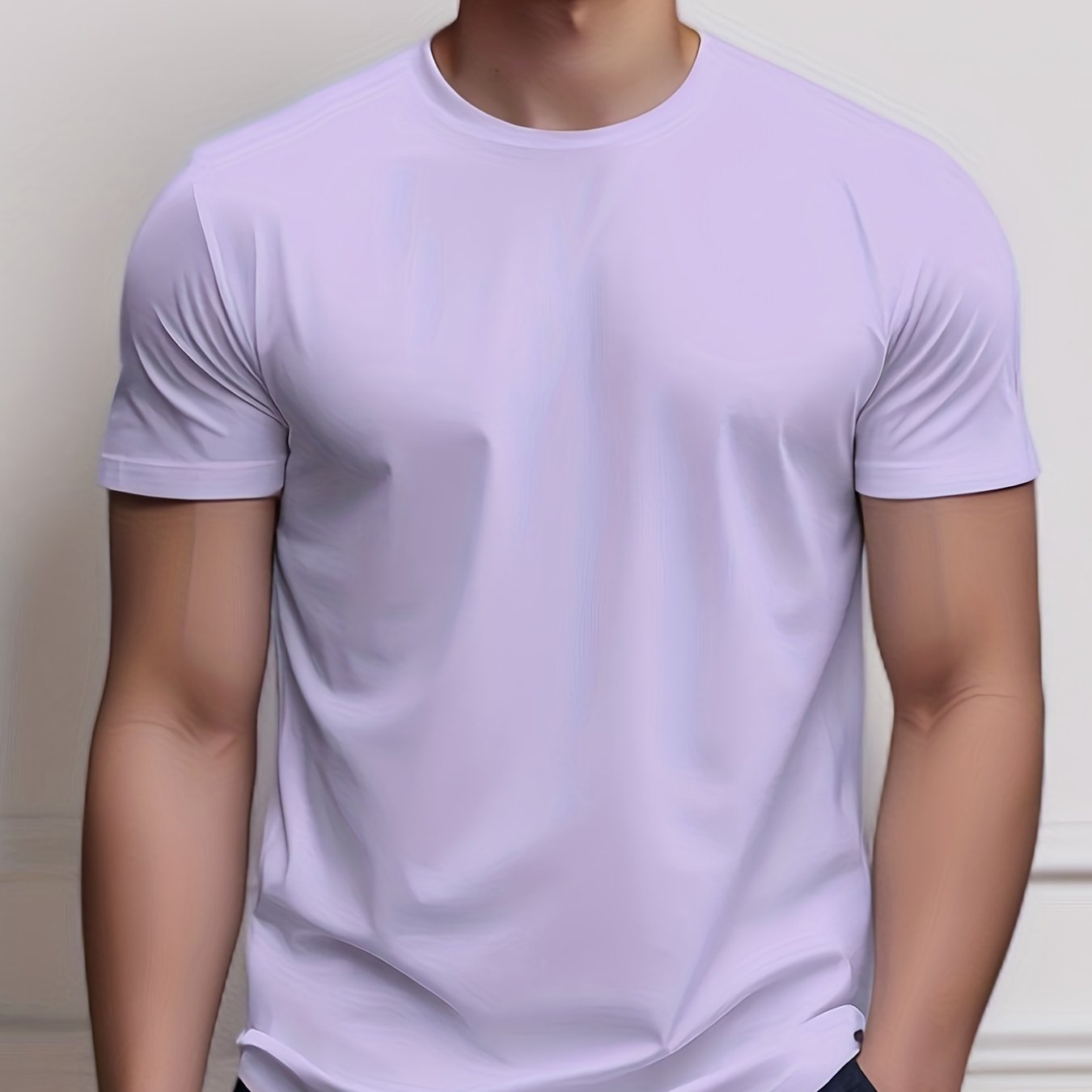 Men's Casual Short Sleeve Crew Neck T-Shirt Polyester Elastane Summer Comfortable Cartoon Design