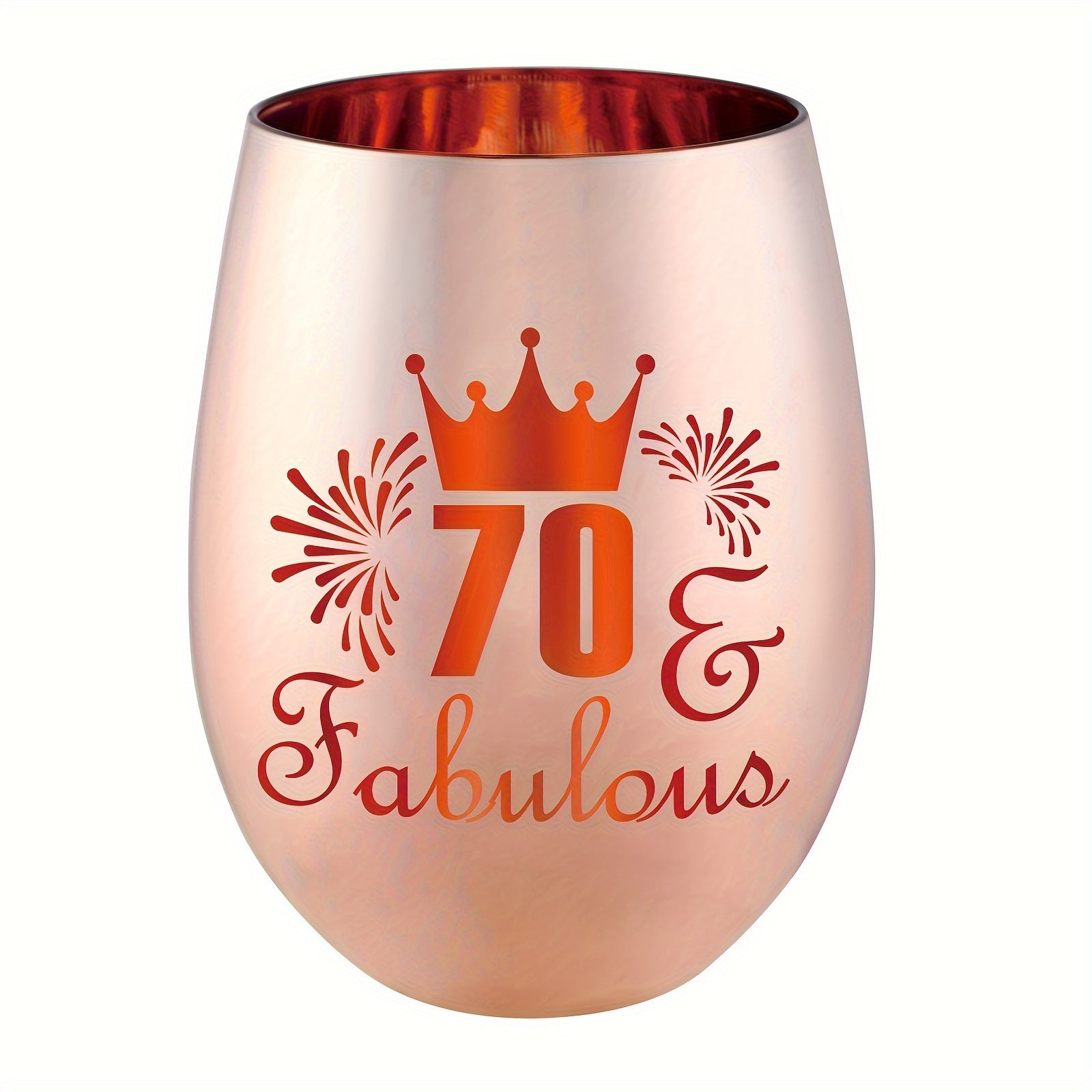 Glass Birthday Cup for Women 30th-70th Reusable Durable Drinkware